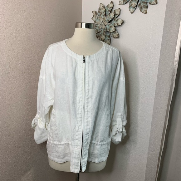 Eileen Fisher 100% Organic Linen Jacket Blazer - Picture 1 of 8